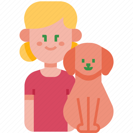 Family, girl, pet, child, dog, kid, love icon - Download on Iconfinder