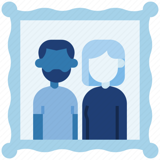 Couple, house, frame, parent, photo, family photo, family icon - Download on Iconfinder