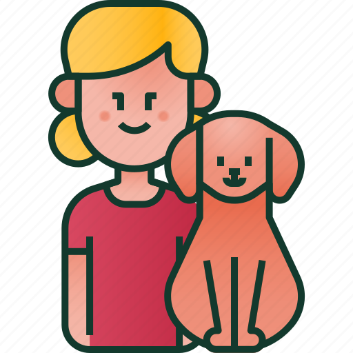 Family, child, pet, girl, kid, love, dog icon - Download on Iconfinder