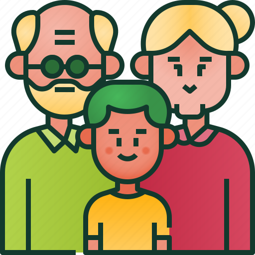 Happy, family, grandfather, people, grandmother, grandparents, grandson icon - Download on Iconfinder