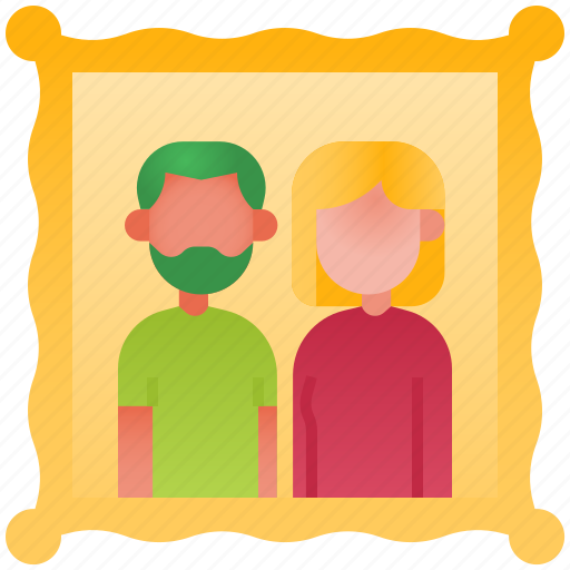 Couple, photo, family, house, parent, frame, family photo icon - Download on Iconfinder