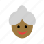 avatar, black, color, face, grandmother, old, woman 