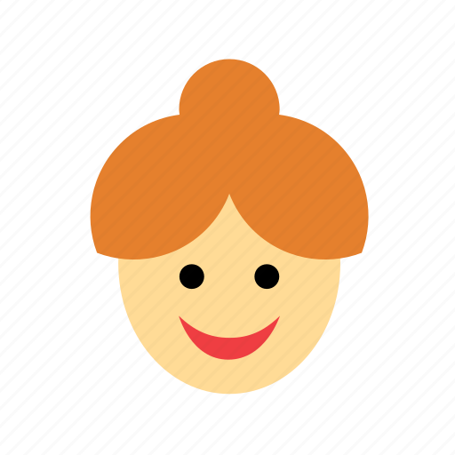 Bun, chignon, face, ginger, people, redhead, woman icon - Download on Iconfinder