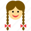 avatar, braids, brown hair, face, girl, plaits, woman 