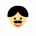avatar, dark hair, face, man, moustache, mustache, people