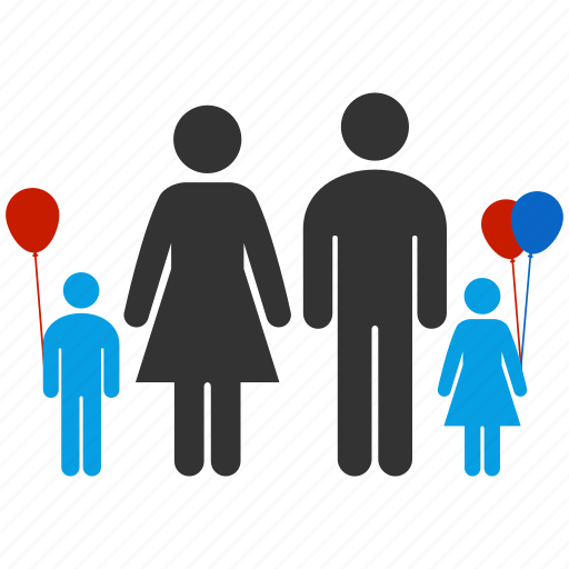 Children, family, mother, father, kids, balloons, social icon - Download on Iconfinder