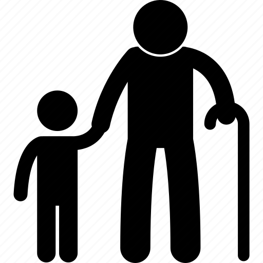 Child, grandfather, grandparent, grandson, holding hands, old, young icon - Download on Iconfinder