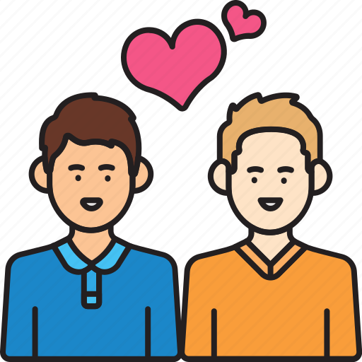 Couple, gay, heart, in, love, men icon - Download on Iconfinder