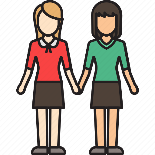 Couple, gay, hands, holding, lesbian, mixed, women icon - Download on Iconfinder
