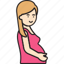 baby, pregnant, woman, young