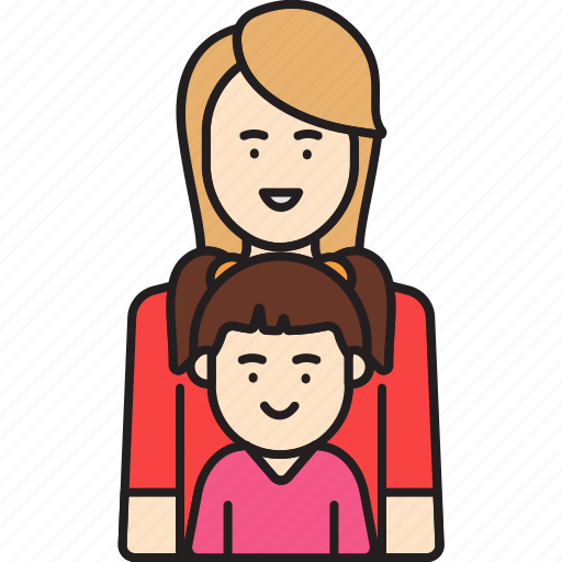 Daughter, girl, mother, parent, single, woman icon - Download on Iconfinder