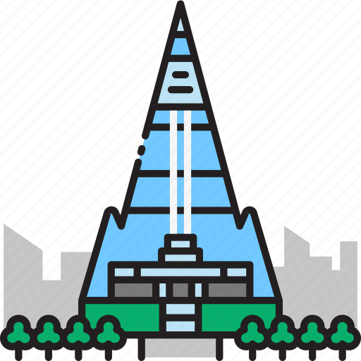 Pyongyang, architecture, building, korea, landmark, north korea, pyramid icon - Download on Iconfinder