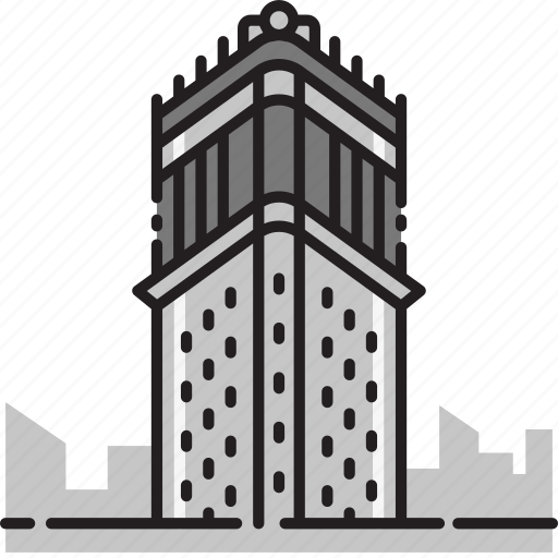 Building, flatiron, architecture, fuller, landmark, manhattan, new york icon - Download on Iconfinder