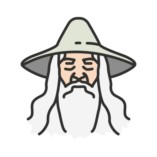 Gandalf, lord of the rings, old man, wizard icon - Free download