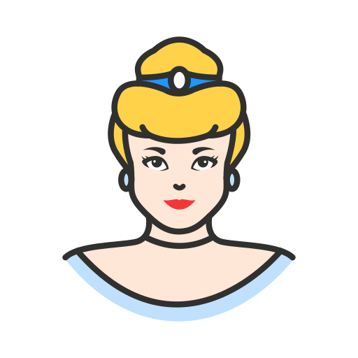 Cinderella, disney princess, lady, princess icon - Free download