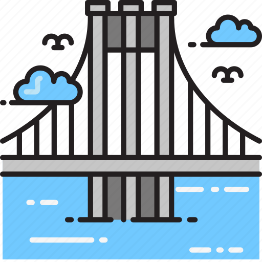 Bridge, brooklyn, manhattan, new york, suspension icon - Download on Iconfinder