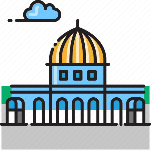 Architecture, dome of the rock, islam, islamic, jerusalem, mosque, shrine icon - Download on Iconfinder