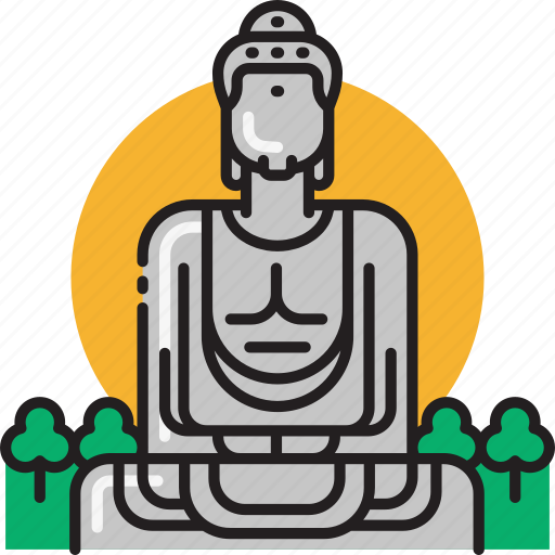 Buddha, great, kamakura, buddhist, religion, religious icon - Download on Iconfinder