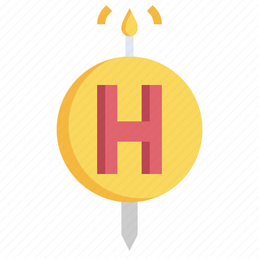 H, candle, light, fire, birthday, party icon - Download on Iconfinder