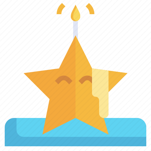 Star, candle, light, fire, birthday, party icon - Download on Iconfinder