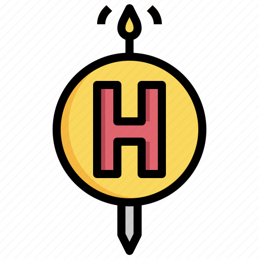 H, candle, light, fire, birthday, party icon - Download on Iconfinder