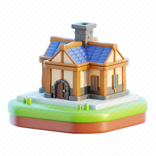 Fantasy, house, magical, environment, home 3D illustration - Download on Iconfinder