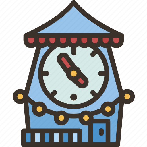 House, clock, timepiece, fairy, fantasy icon - Download on Iconfinder
