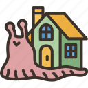 house, snail, cottage, animal, funny