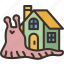 house, snail, cottage, animal, funny 