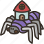house, spider, insect, fairytale, halloween 