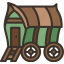 house, wagon, carriage, wheel, medieval 