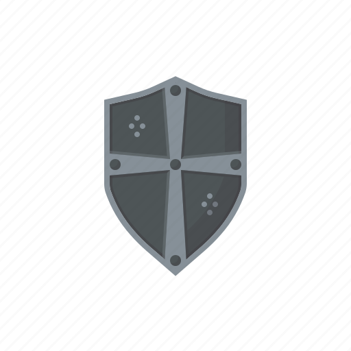 Shield, heater, metal, anglo-saxon, dungeons and dragons, role playing, game icon - Download on Iconfinder