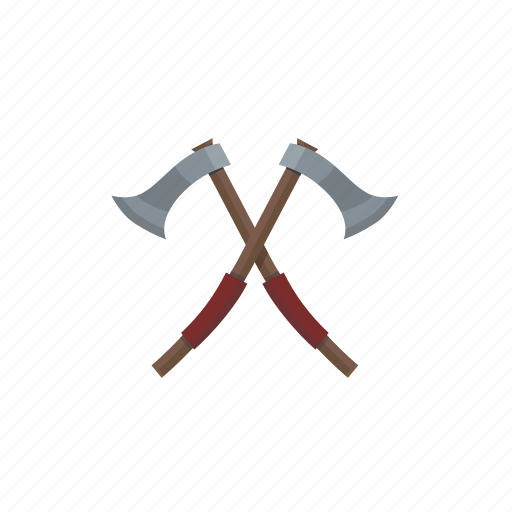 Weapon, crossed, francisca, throwing, axe, dungeons and dragons, role playing icon - Download on Iconfinder