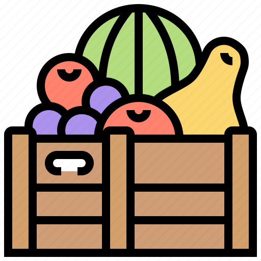 Crate, fruits, harvest, productivity, wooden icon - Download on Iconfinder