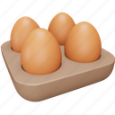 tray, farm, agriculture, eggs, poultry, breakfast, food 
