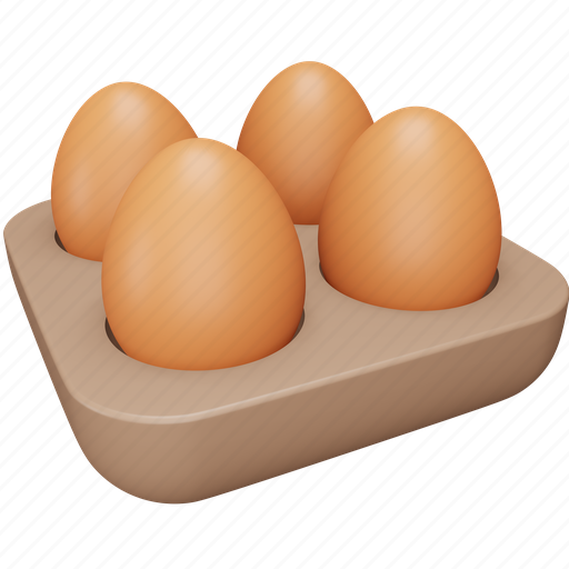 Tray, farm, agriculture, eggs, poultry, breakfast, food 3D illustration - Download on Iconfinder