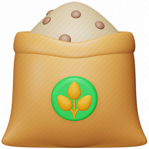 Fertilizer, bag, farm, agriculture, gardening, farming, sack 3D illustration - Download on Iconfinder
