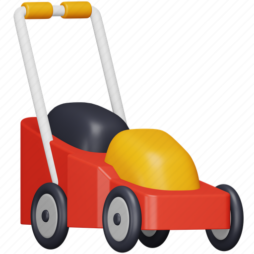 Lawn, mower, farm, agriculture, grass, gardening, cut 3D illustration - Download on Iconfinder