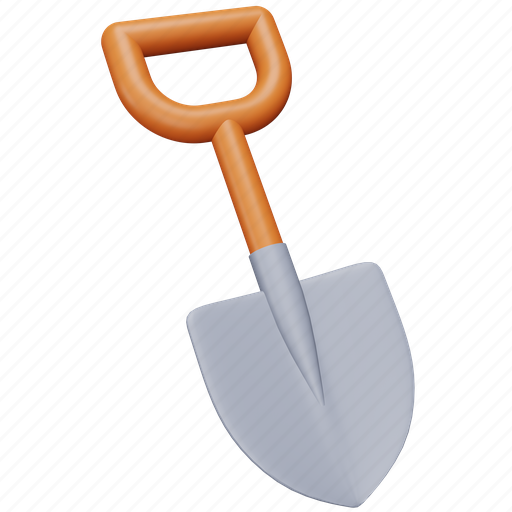 Shovel, farm, agriculture, gardening, tool, dig, garden 3D illustration - Download on Iconfinder