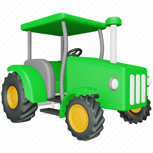 Tractor, farm, agriculture, farming, machinery, vehicle, truck 3D illustration - Download on Iconfinder