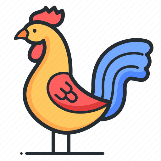 Rooster, farm, bird, cock icon - Download on Iconfinder