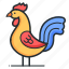 rooster, farm, bird, cock 