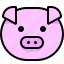 emoticon, farm, farm pig, hog, pig, pork, swine 