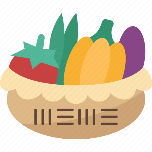 Vegetable, basket, food, harvest, organic icon - Download on Iconfinder