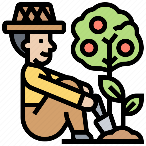 Cultivar, farmer, fruit, orchard, tree icon - Download on Iconfinder