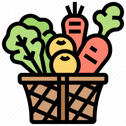 Basket, food, harvest, healthy, vegetable icon - Download on Iconfinder