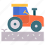 tractor, plowing, field, ploughing, agriculture 
