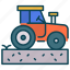 tractor, plowing, field, ploughing, agriculture 