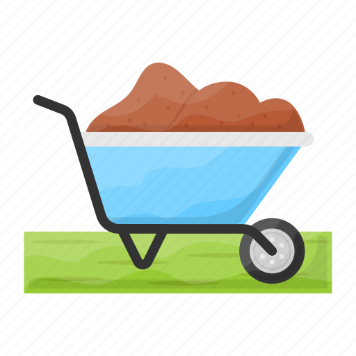 Wheelbarrow, farming cart, barrow, handcart, farm wheelbarrow icon - Download on Iconfinder