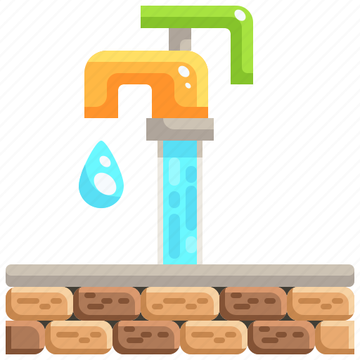 Droplet, faucet, laundry, plumber, tap, wall, water icon - Download on Iconfinder